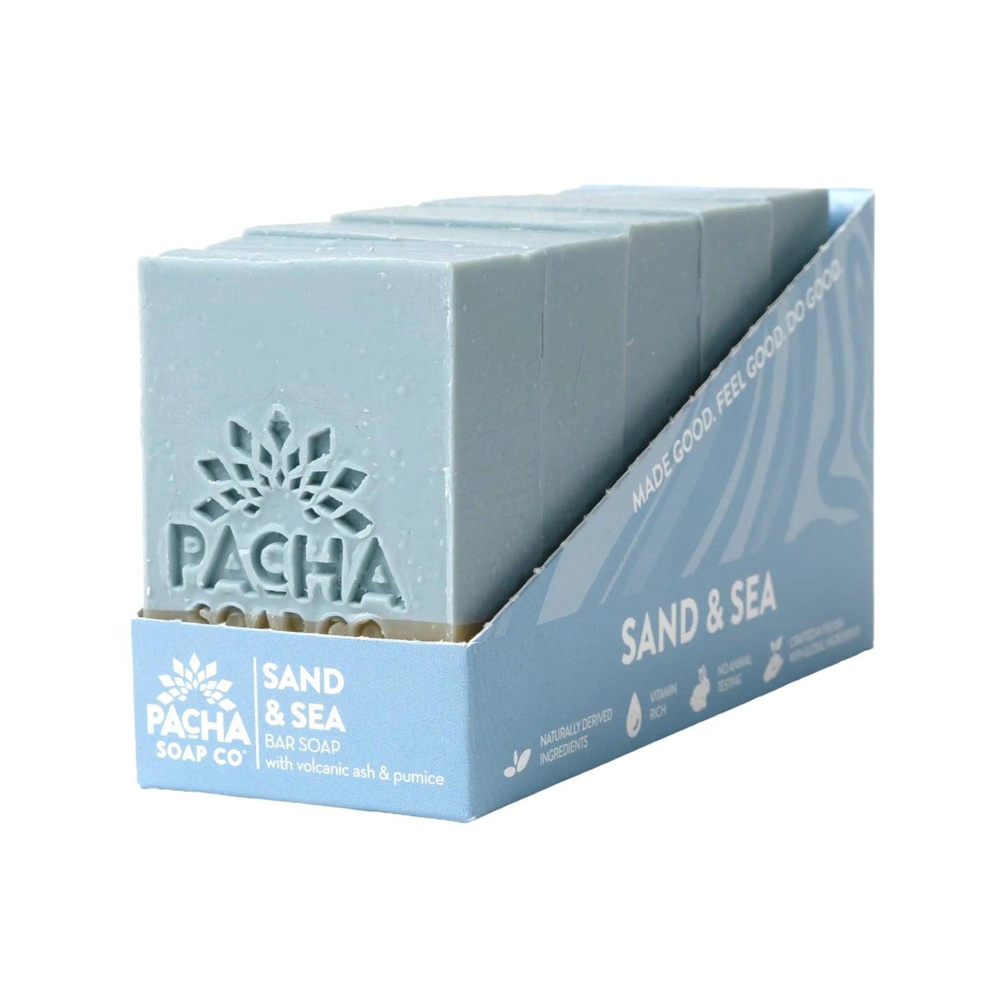 Pacha Sand & Sea Bar Soap 5 Pack | Premium Handcrafted Hydrating | Natural Face Wash Hand Cleanser Body Wash | Soothing Essential Oils 4 oz