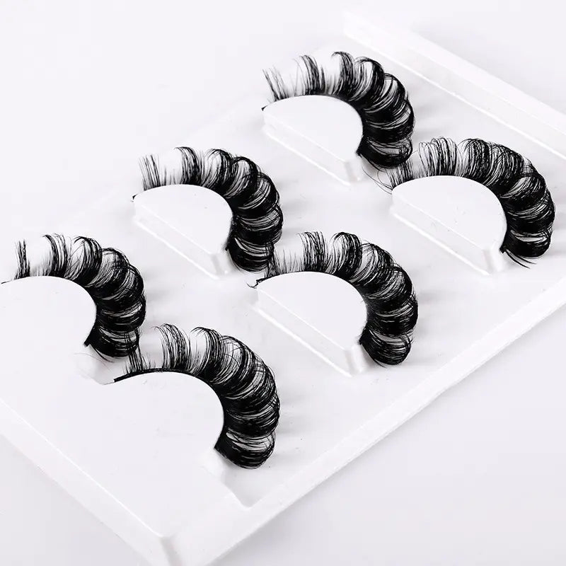 3 Pairs of Synthetic Volume Short False Eyelashes