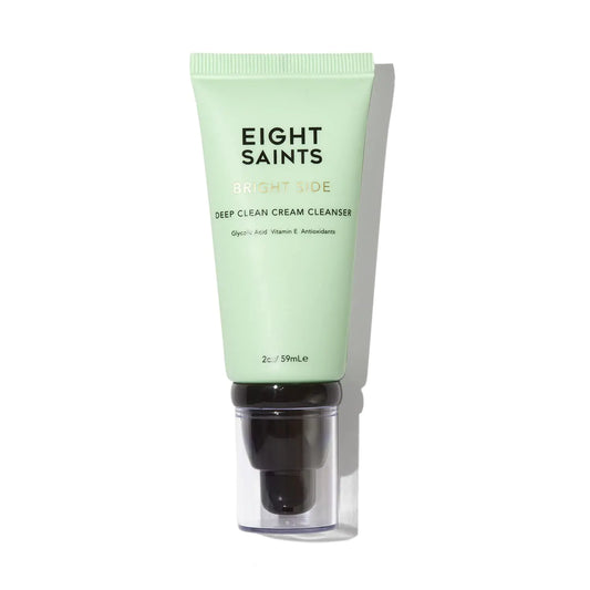Eight Saints Bright Side Cream Facial Cleanser Moisturizing Non-Foaming Daily Face Wash Natural and Organic Gentle and Effective Facial Cleanser Makeup Remover Nourishing and Hydrating 2oz