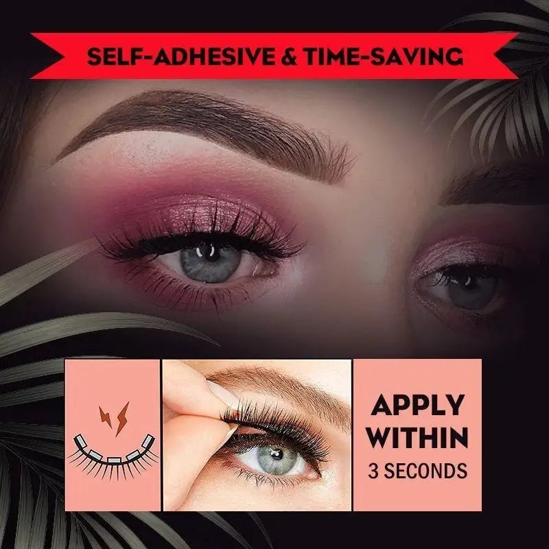 Reusable Natural Self-Adhesive False Eyelashes (Pairs)