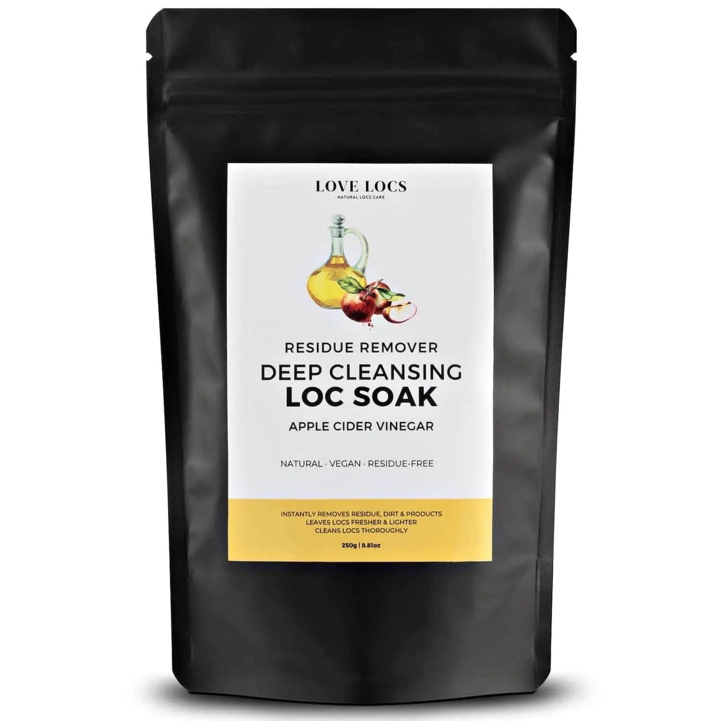 Love Locs Dreadlock Detox Powder with ACV | Deep Clean Loc Soak Wash | Scalp Cleanser for Build Up | Cleansing and Clarifying | Natural | Residue-Free | Dreads Hair Products