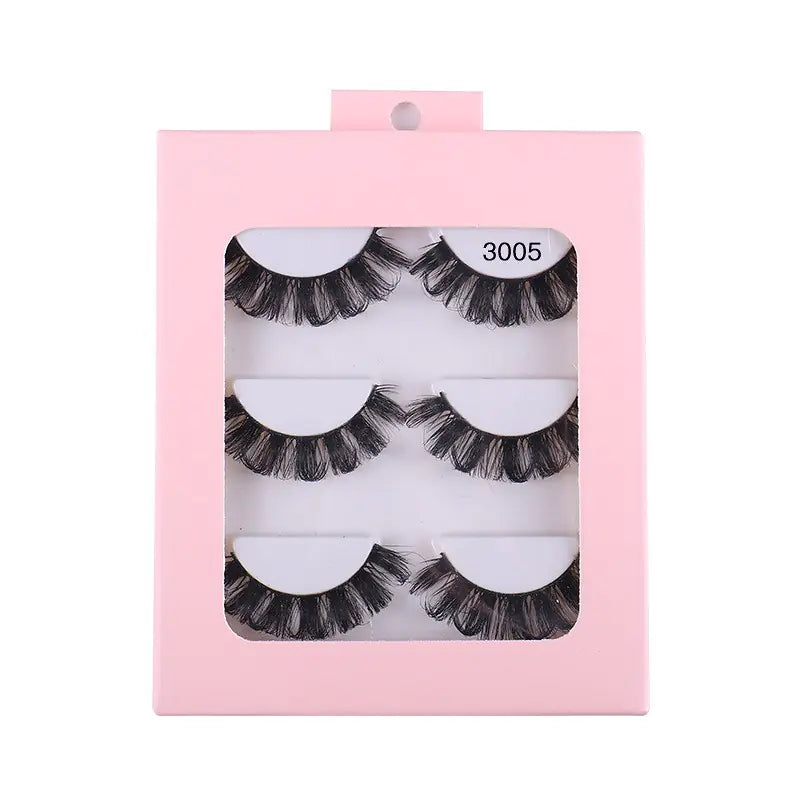 3 Pairs of Synthetic Volume Short False Eyelashes