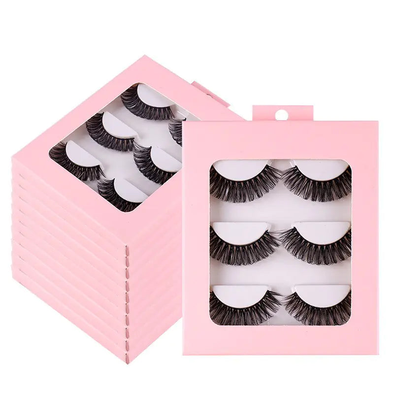 3 Pairs of Synthetic Volume Short False Eyelashes