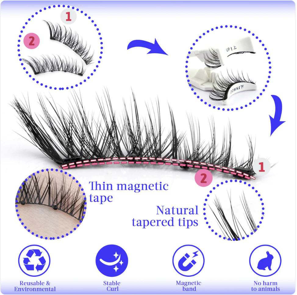 Reusable Waterproof Magnetic False Eyelashes
