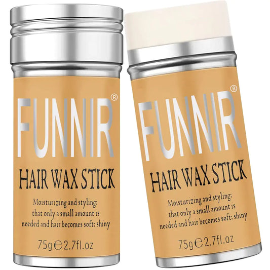 FUNNIR Hair Wax Stick - 2 Pack for Frizzy Hair Non-Greasy Styling Cream for Edge Control Hair Care Products 5.4 Fluid Ounces