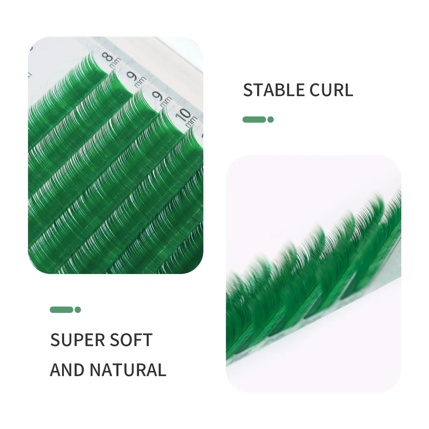 Colorful Thick Fluorescent False Eyelashes Set