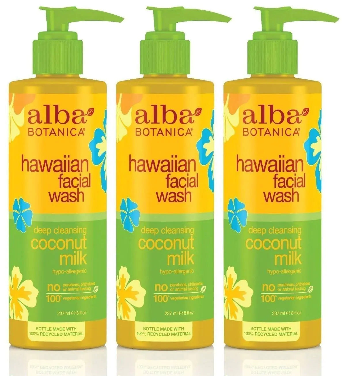 Alba Botanica Hawaiian Coconut Milk Face Wash 8 Ounce - 3 per case.