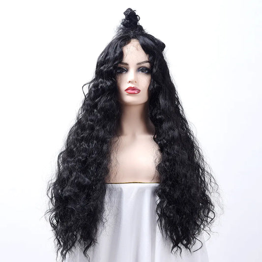Fluffy Corn Perm Wig with Front Lace Hand Hook