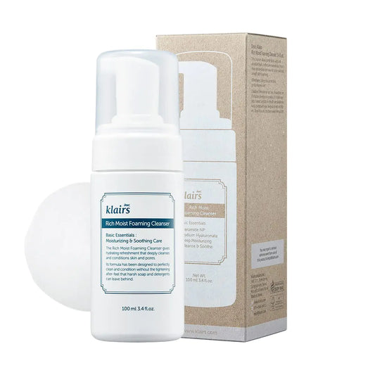 DearKlairs] Rich Moist Foaming Cleanser hypoallergenic face wash for sensitive skin 100ml 3.38oz