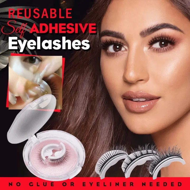 Reusable Natural Self-Adhesive False Eyelashes (Pairs)