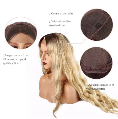 Gradient Colored Wig Cap - Curly Hair Wig