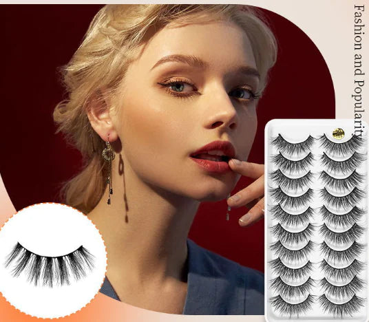 3D Multi-Layered False Eyelashes - 10 Pairs Bulk Pack
