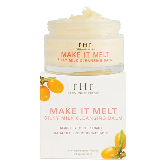FarmHouse Fresh Cleansing Balm. Makeup Remover Vitamin C Cream. Make It Melt Silky Milk Cleansing Balm Travel Size Face Wash. 3 Fl Oz