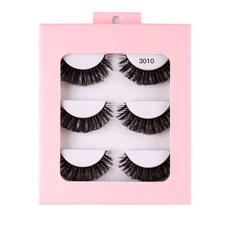 3 Pairs of Synthetic Volume Short False Eyelashes