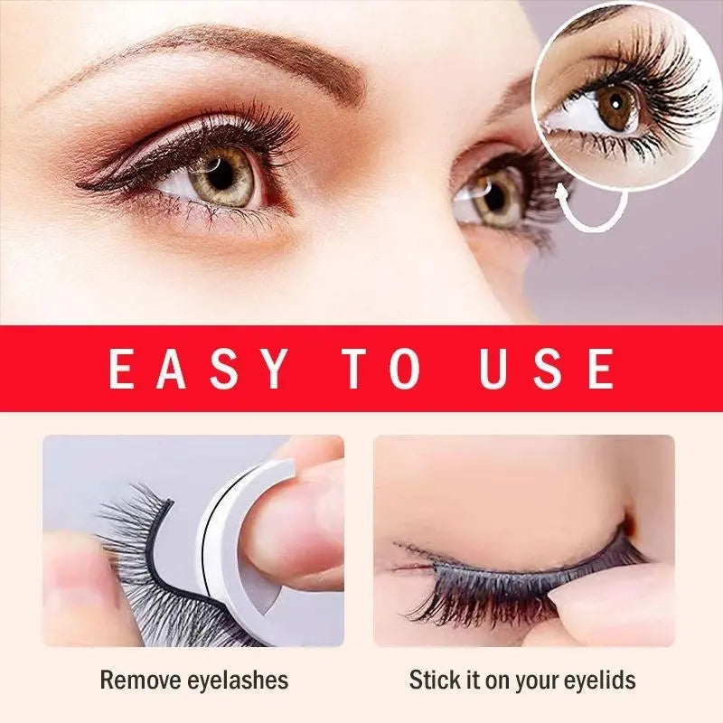 Reusable Natural Self-Adhesive False Eyelashes (Pairs)