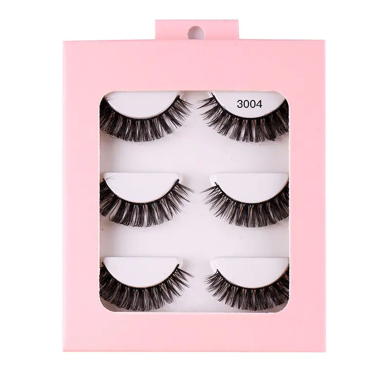 3 Pairs of Synthetic Volume Short False Eyelashes