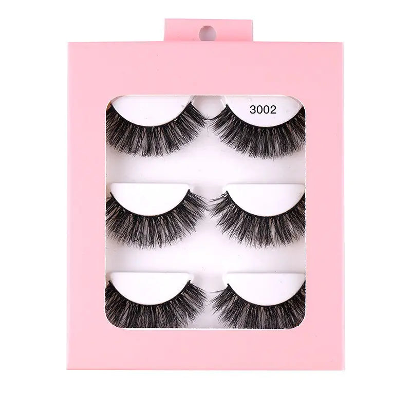 3 Pairs of Synthetic Volume Short False Eyelashes
